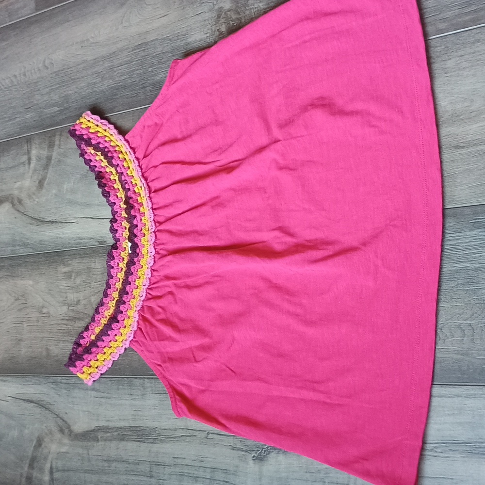 TRIBAL Brand Womens Shirt Top Size P/S Crocheted